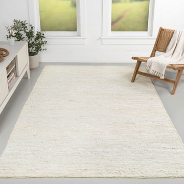 Griffin Rustic Farmhouse Woven Jute Solid Area Rug